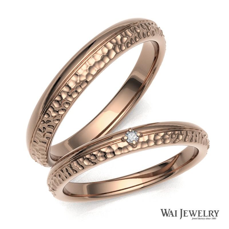 結婚指輪 ピンクゴールド マリッジリング ダイヤモンド ペアリング 2本セット 指輪 K18PG 20代 30代 40代