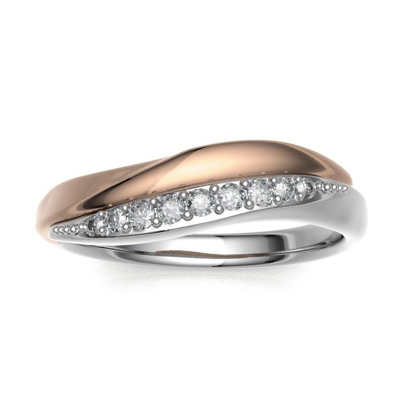 Pt900プラチナ K18 イエローゴールドorピンクゴールド コンビリング マリッジリング 3 9ミリ幅 5号 27号対応 男女兼用 メンズ結婚指輪 9粒ダイヤリング Sa418pt Wai Jewelry ワイジュエリー 通販 Yahoo ショッピング