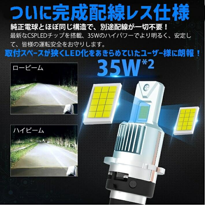 D2 業界初 純正HIDを完全無加工でLEDへ ティアナ【TEANA】 J32 H20.6 〜 H26.1 HID D2R 装着車用 安心の車種別設定6500K｜waile｜03