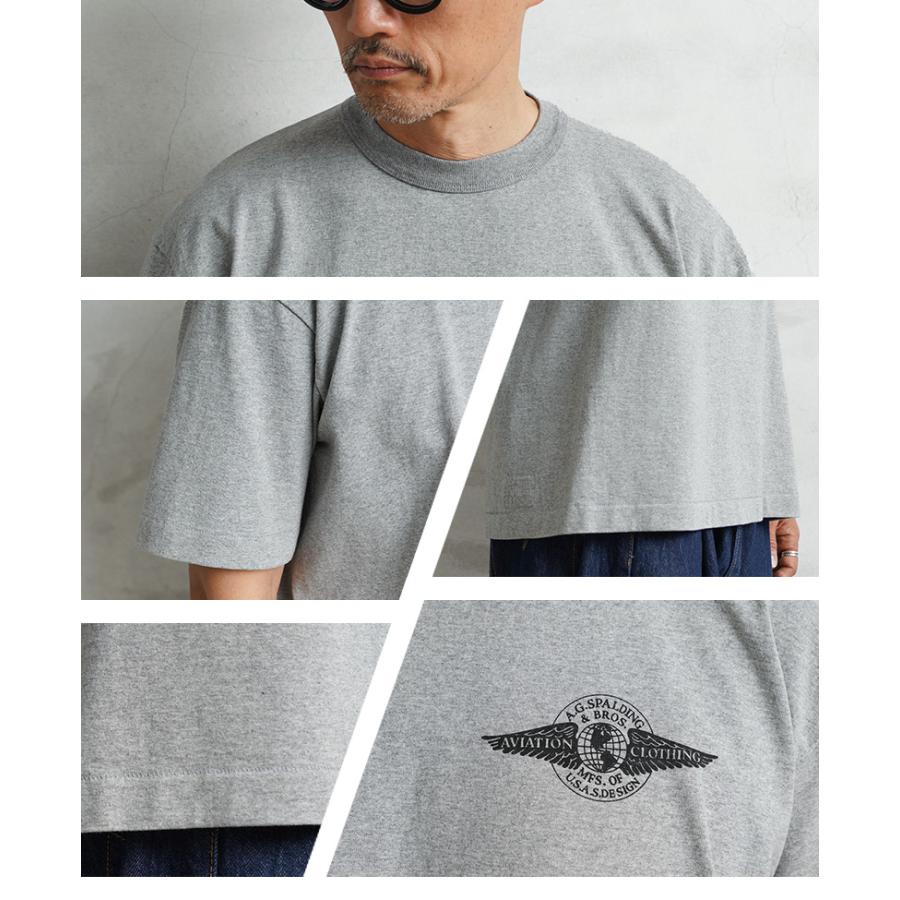 A.G.SPALDING&BROS エージースポルディング&ブロス SPL-AGS-261010 U.S.A.S. DESIGN S/S プリントTシャツ 日本製【クーポン対象外】【T】の画像