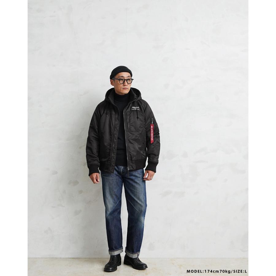 【新品】ALPHAアルファ THERMOLITEフーデッドリブ ジャケット L Alpha Industries ALPHA アルファ TA1672 THERMOLITE フーデッド