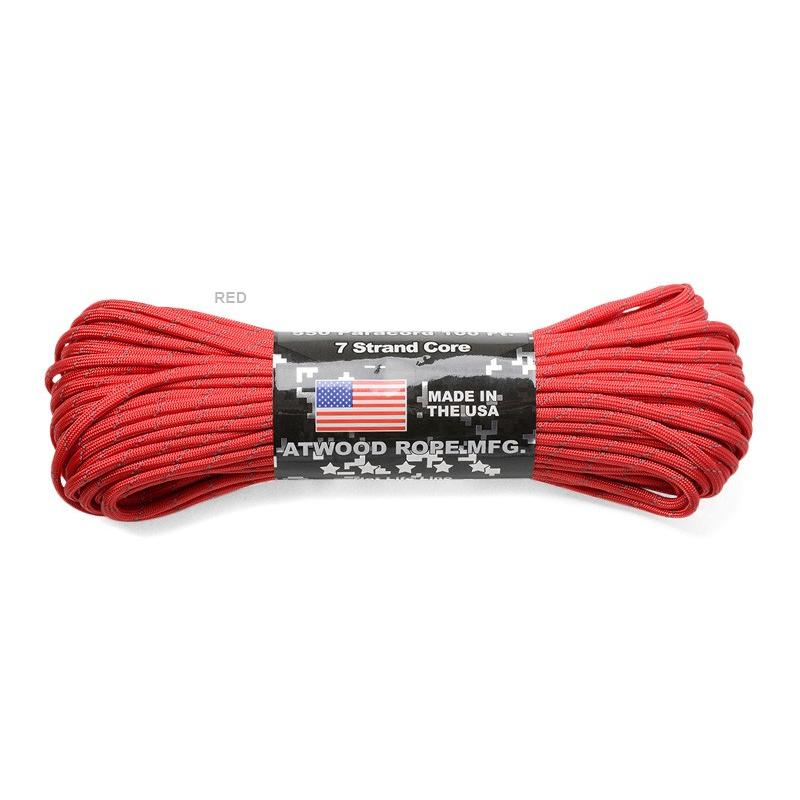 ATWOOD ROPE MFG. アトウッド・ロープ 7Strand 550Lbs パラコード 100フィート REFLECTIVE MADE IN USA テント ロープ 紐 リフレクター【クーポン対象外】【T】 :atg020904109:ミリタリーショップWAIPER 通販 アトウッドロープ(Atwood Rope) 登山 アウトドア 万能ロープ パラコード レフレクティブ レッド 太さ4mm 日本正規品 440
