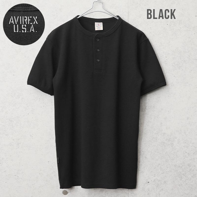 春の新作続々 ポイント10倍 Avirex アビレックス 半袖 ヘンリーネックtシャツ アヴィレックス メンズ カットソー 厚手 無地 ブランド クーポン対象外 T Stevenbrooke Com