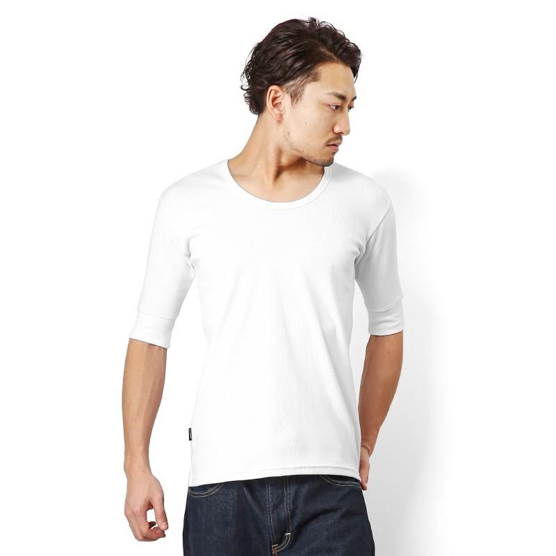 ポイント10倍 Avirex アビレックス ハーフスリーブ Uネック Tシャツ 今だけスーパーセール限定 5分袖 メンズ クーポン対象外 カットソー T テレコリブ ブランド 無地 半袖