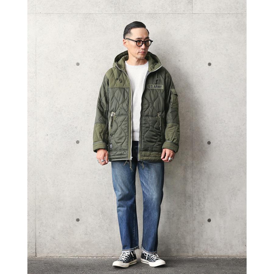 誠実 60 50代 40代 30代 代 メンズ ファッション ミリタリー 男性 Avirex ブランド クーポン対象外 T ミリタリー アウター キルティングジャケット メンズ パーカー ジップ キルト コンビ アビレックス コート アウター