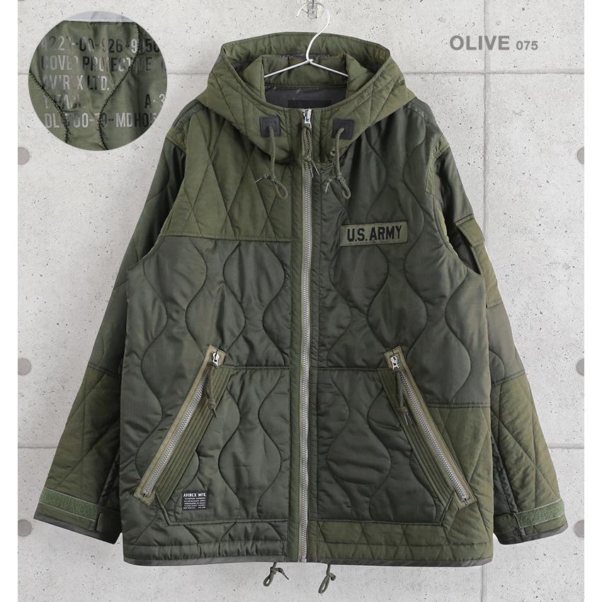 誠実 60 50代 40代 30代 代 メンズ ファッション ミリタリー 男性 Avirex ブランド クーポン対象外 T ミリタリー アウター キルティングジャケット メンズ パーカー ジップ キルト コンビ アビレックス コート アウター