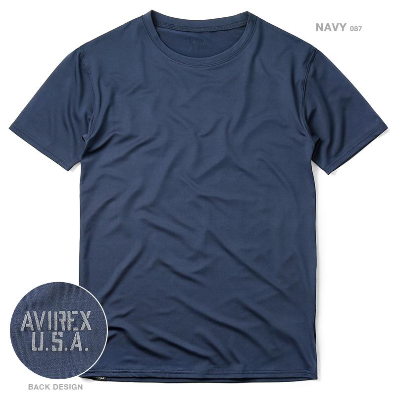 AVIREX アビレックス 6103500 DRY TECH 半袖 クルーネック Tシャツ 吸汗 速乾 消臭 ドライTシャツ ブランド【7830134038】【クーポン対象外】【T】｜waiper｜06