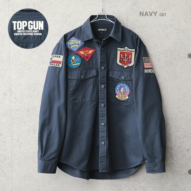Avirex アビレックス Top Gun ミリタリーシャツ メンズ トップガン マーベリック 長袖 ブランド 秋 冬 新作 クーポン対象外 Avirex ミリタリーショップwaiper 通販 Yahoo ショッピング