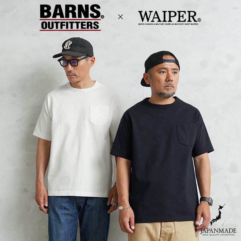 WAIPER×BARNS OUTFITTERS ポケットTシャツ L BARNS OUTFITTERS（バーンズ アウトフィッターズ） WAIPER×BARNS