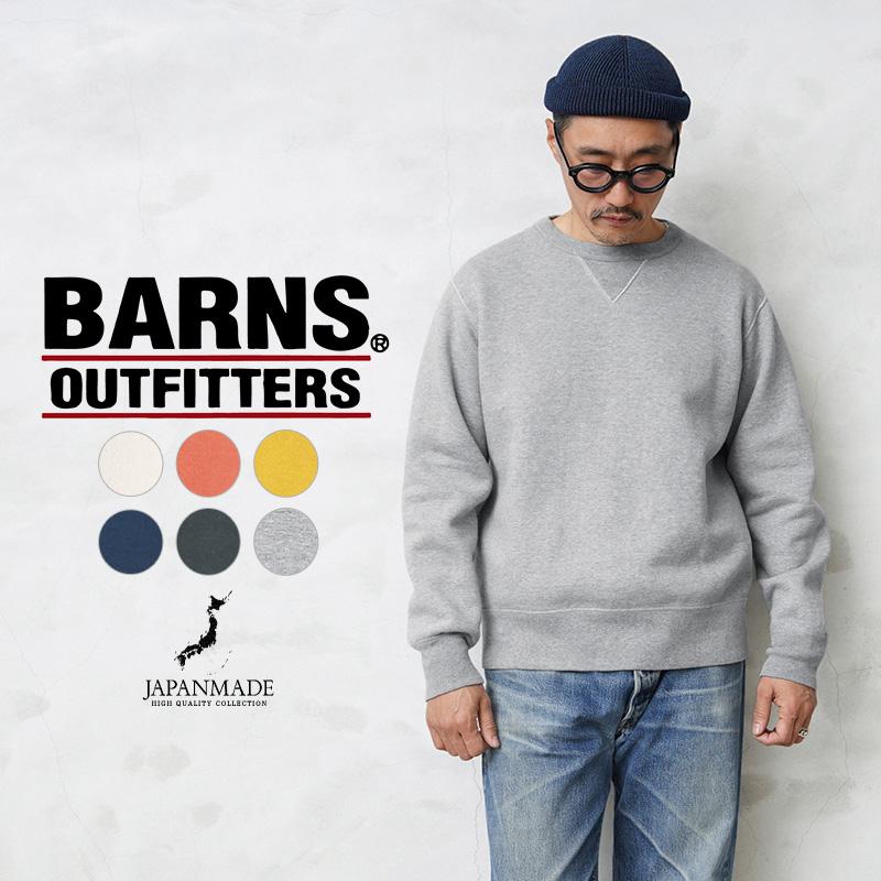 BARNS バーンズ BR-3000 ダブルVガゼット L/S クルーネック COZUN