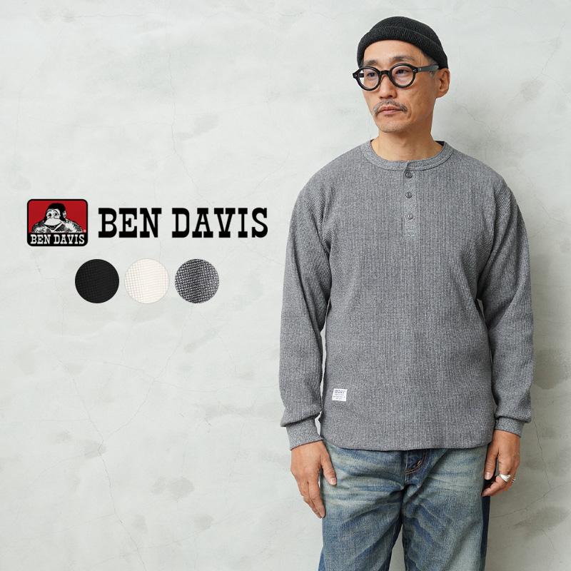 BEN DAVIS ベンデイビス C-26380025 WAFFLE L/S ヘンリーネック T
