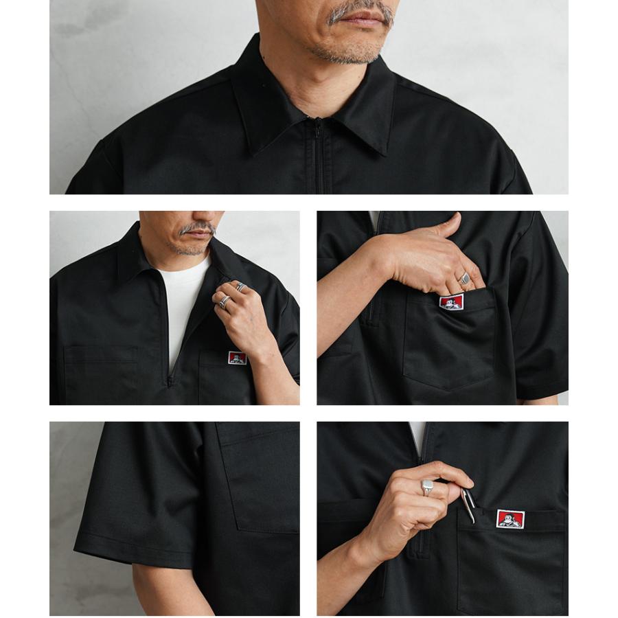 BEN DAVIS（ベンデイビス） ND-26580025 1/2 ZIP S/S SHIRT ハーフ