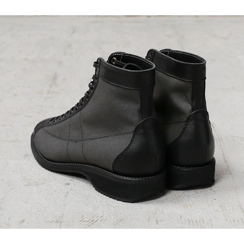 BROTHER BRIDGE ブラザーブリッジ S009 HENRY D.GREY CANVAS / VACHETTA BLK ヘンリー レースアップ キャンバス レザーブーツ 日本製【クーポン対象外】【T】の画像
