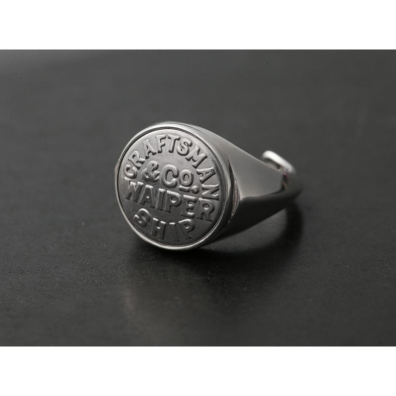 A07249 未使用品 BUTTON WORKS リング：19号 シルバー925 Button Works（ボタンワークス） WAIPER別注 ボタン リング MADE IN