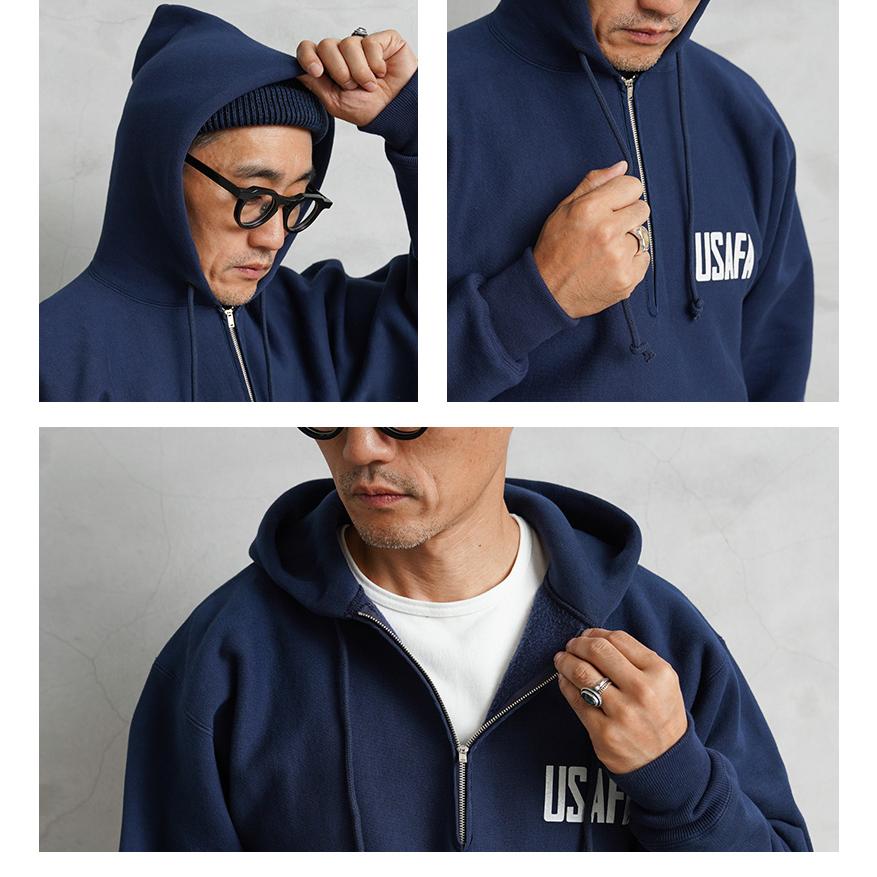 Champion チャンピオン C3-A119 USAFA ハーフジップ フーデッド スウェットシャツ 日本製【クーポン対象外】【T】の画像