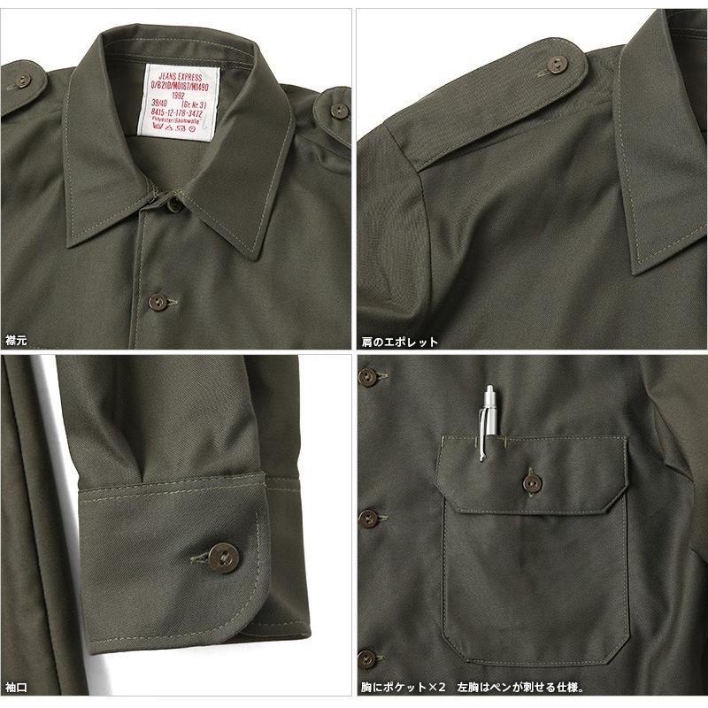 実物 新品 ドイツ軍フィールドシャツ オリーブ メンズ ミリタリーシャツ 長袖 軍用 軍服 デッドストック 放出品【クーポン対象外】【T】｜waiper｜07