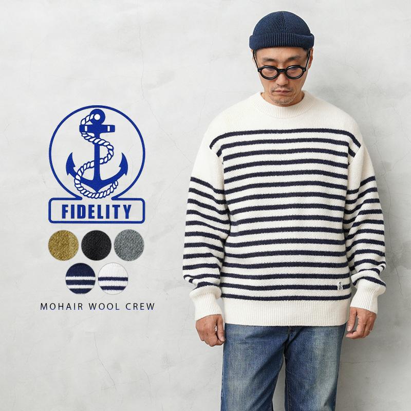 FIDELITY フィデリティ ND-23775011 MOHAIR WOOL CREW モヘア FIDELITY フィデリティ ND-23775011 MOHAIR WOOL CREW モヘア