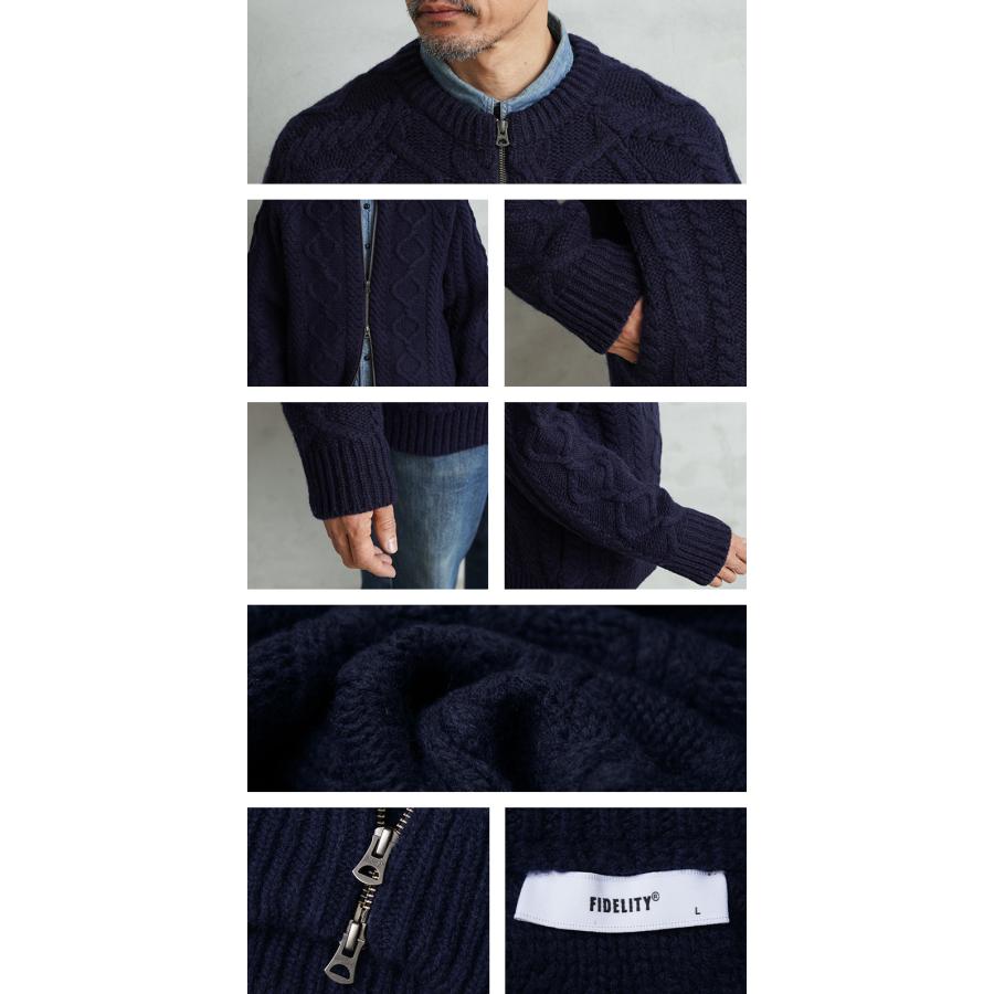 FIDELITY（フィデリティ） ND-23775014 SHETLAND WOOL FISHRMAN ZIP UP