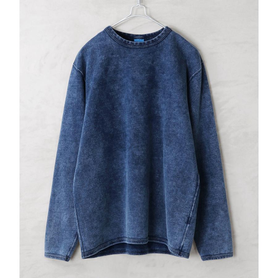 Good On グッドオン GOBW-2104IS L/S クルーネック スウェットシャツ INDIGO SHAVE 日本製 トレーナー インディゴ染め アメカジ ブランド【Sx】【T】_2