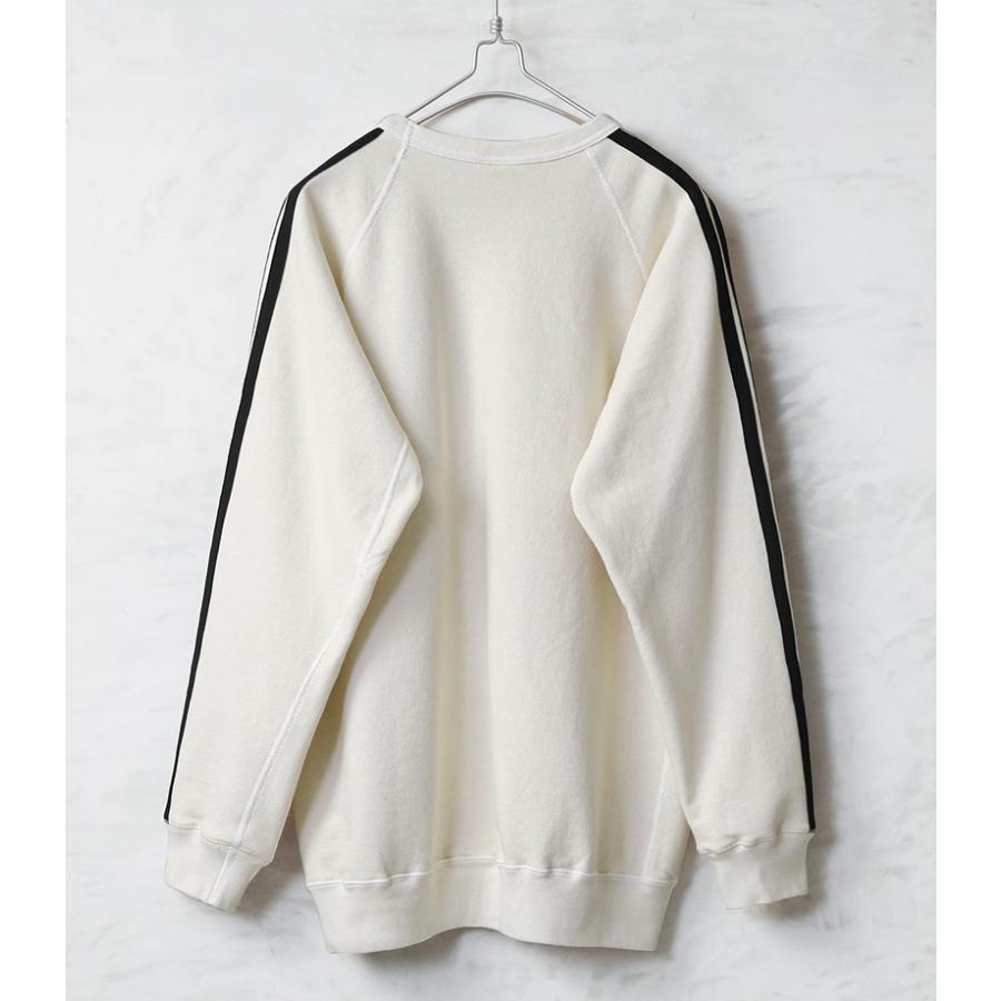 Good On グッドオン GOBW-2307 TRACK CREW SWEAT トラッククルー スウェットシャツ 日本製【Sx】【T】【Cx】｜クルーネック メンズ アメカジ スポーティ USAコットン ラグランスリーブ 袖ライン ビンテージ トレーナー 秋 冬 GOOD ON（グッドオン） GOBW-2307 TRACK CREW SWEAT トラッククルー