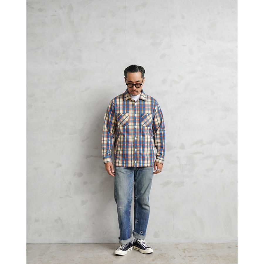 Good On グッドオン GOBW-2407 フランネルチェック スウェットシャツ ジャケット 日本製【Sx】【T】 GOOD ON（グッドオン） GOBW-2407 フランネルチェック スウェット