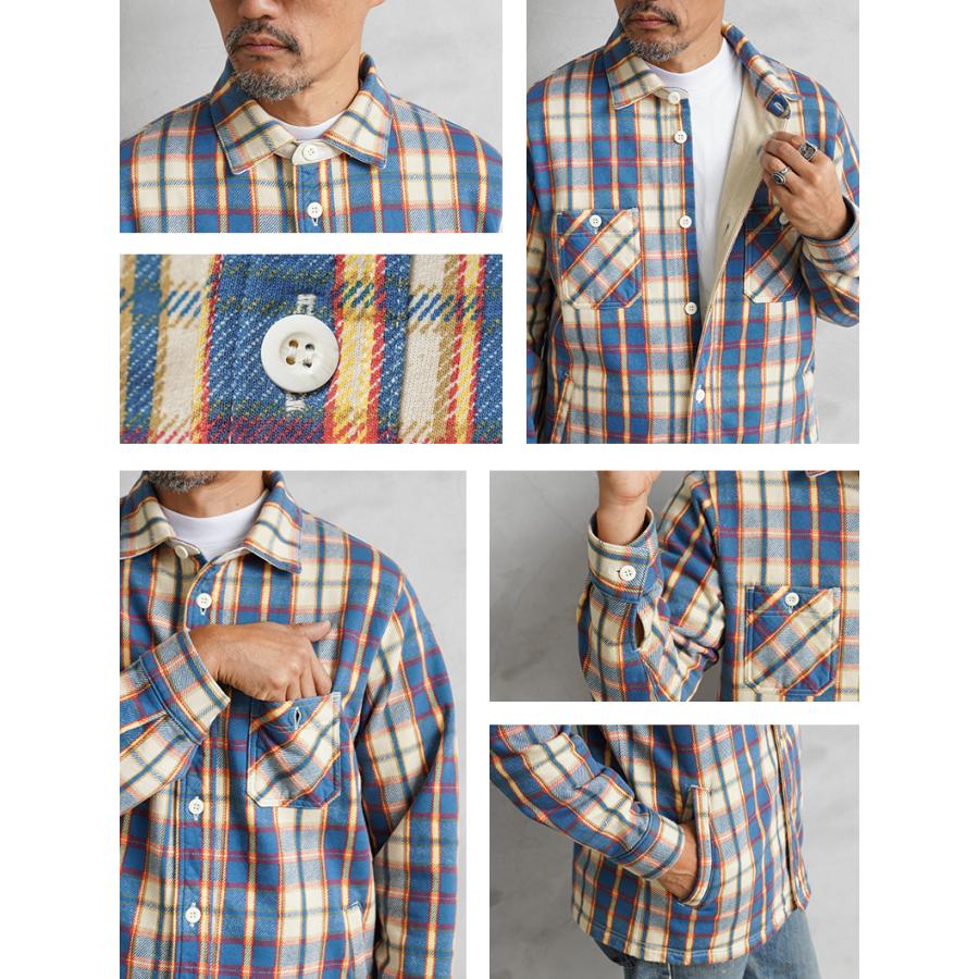 Good On グッドオン GOBW-2407 フランネルチェック スウェットシャツ ジャケット 日本製【Sx】【T】 GOOD ON（グッドオン） GOBW-2407 フランネルチェック スウェット