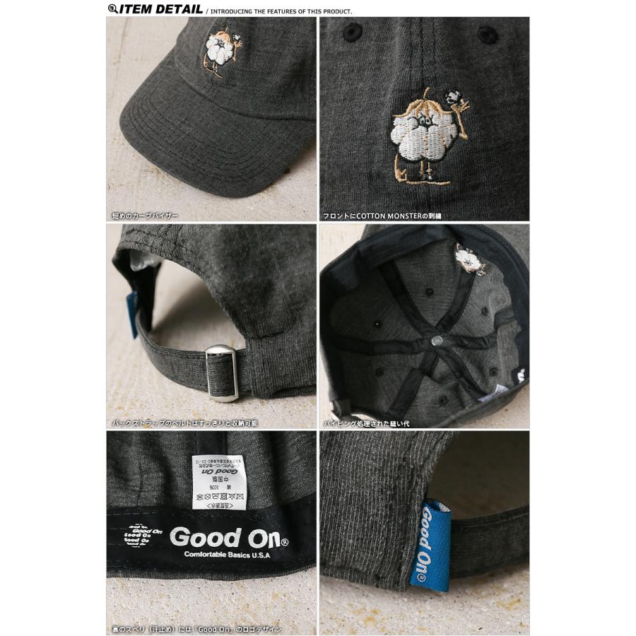 Good On グッドオン GOGD-2204 COTTON MONSTER CAP キャップ コラボ メンズ レディース 帽子 ユニセックス ピグメント染め おしゃれ 刺繍【Sx】【T】｜waiper｜13