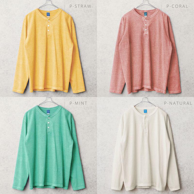 GOOD ON（グッドオン） GOLT-1601 L/S ヘンリーネックTシャツ 日本製 