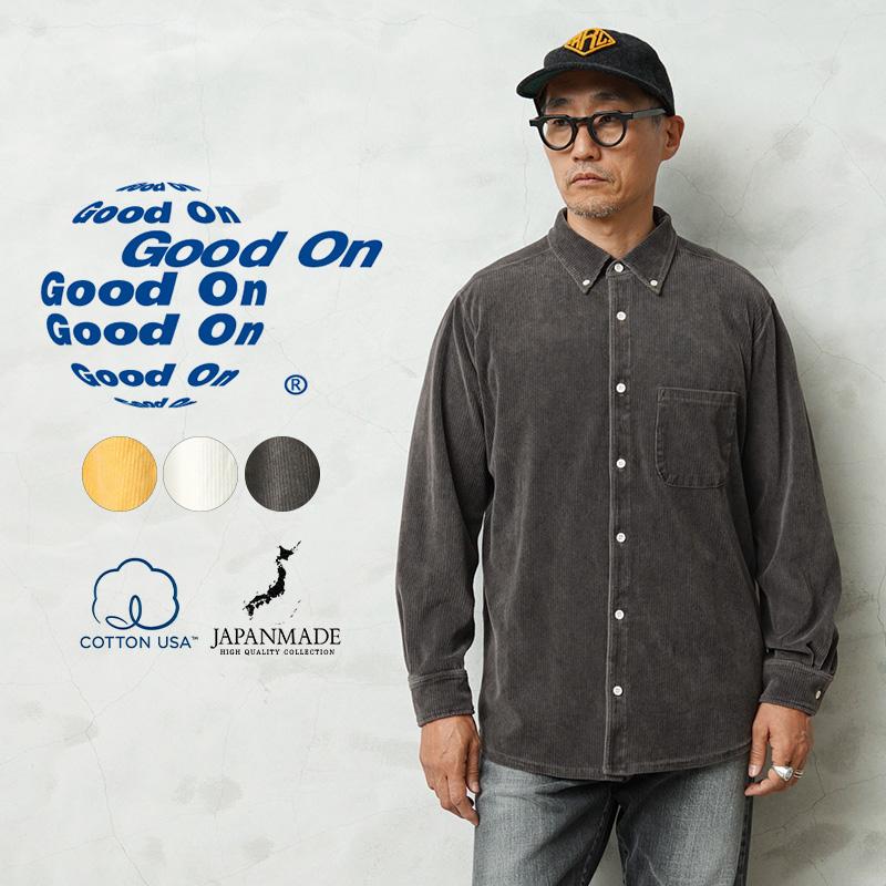Good On グッドオン GOLT2501 ニット コーデュロイ ロングスリーブ ボタンダウン シャツ 日本製【Sx】【T】 GOOD ON（グッドオン） GOLT2501 ニット コーデュロイ ロングスリーブ