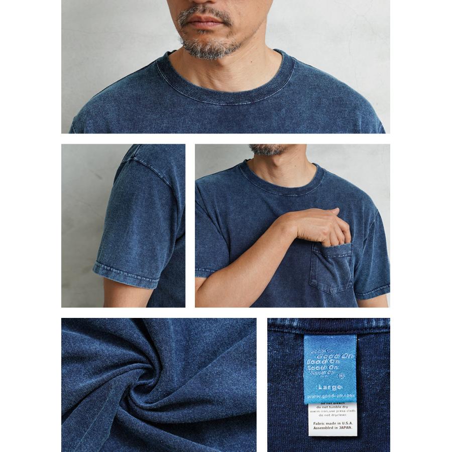 GOOD ON（グッドオン） GOST-0903IS S/S ポケットTシャツ INDIGO SHAVE