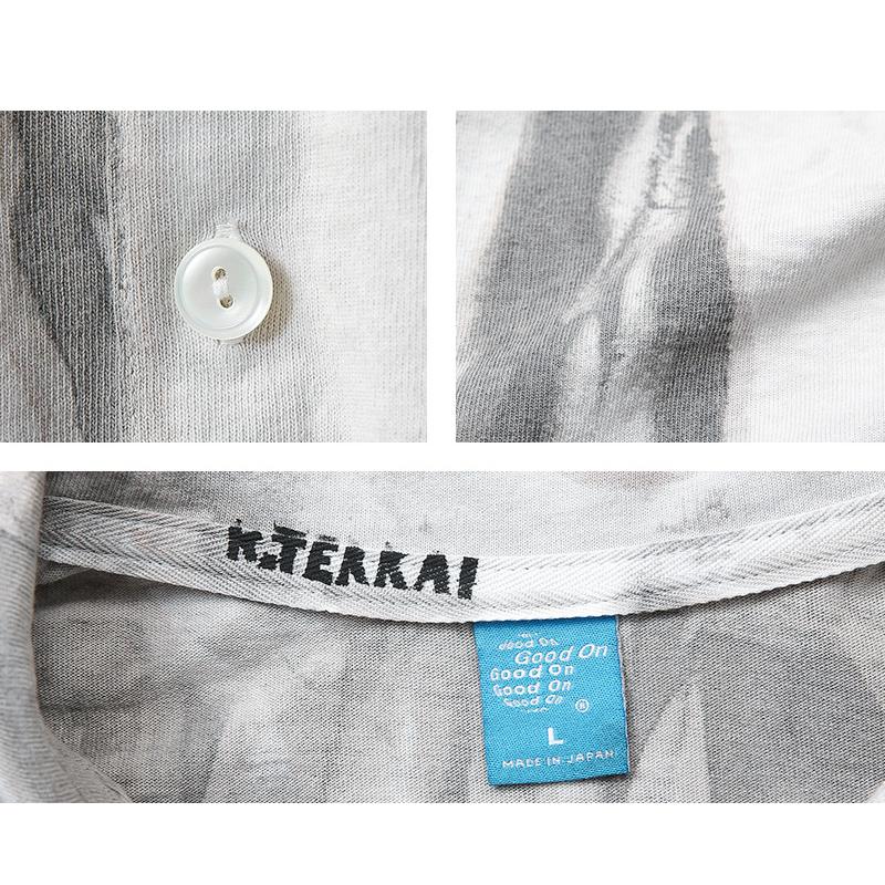 Good On×KOUHEI TERRAI KTER2612 KAKI TIEDYE OPEN TEE 柿渋弁柄 縦 S/S オープンカラー シャツ 日本製 開襟シャツ アメカジ ブランド【クーポン対象外】【T】 | GOOD ON | 10