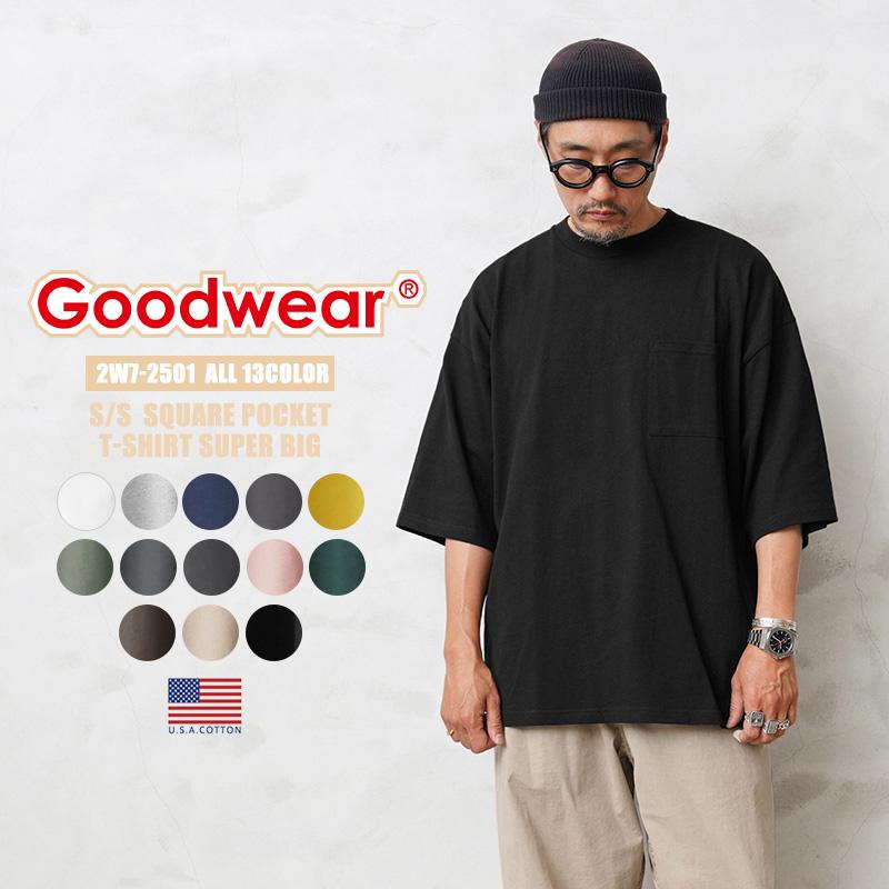 Goodwear（グッドウェア） 2W7-2501 USAコットン S/S 四角ポケット T