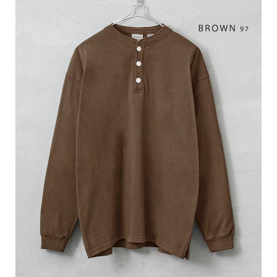 Goodwear（グッドウェア） 2W7-5512 USAコットン L/S ヘンリーネック T 