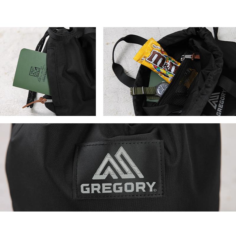 GREGORY 巾着型バッグ ライトグリーン/ブラック/CINCH BAG M GREGORY