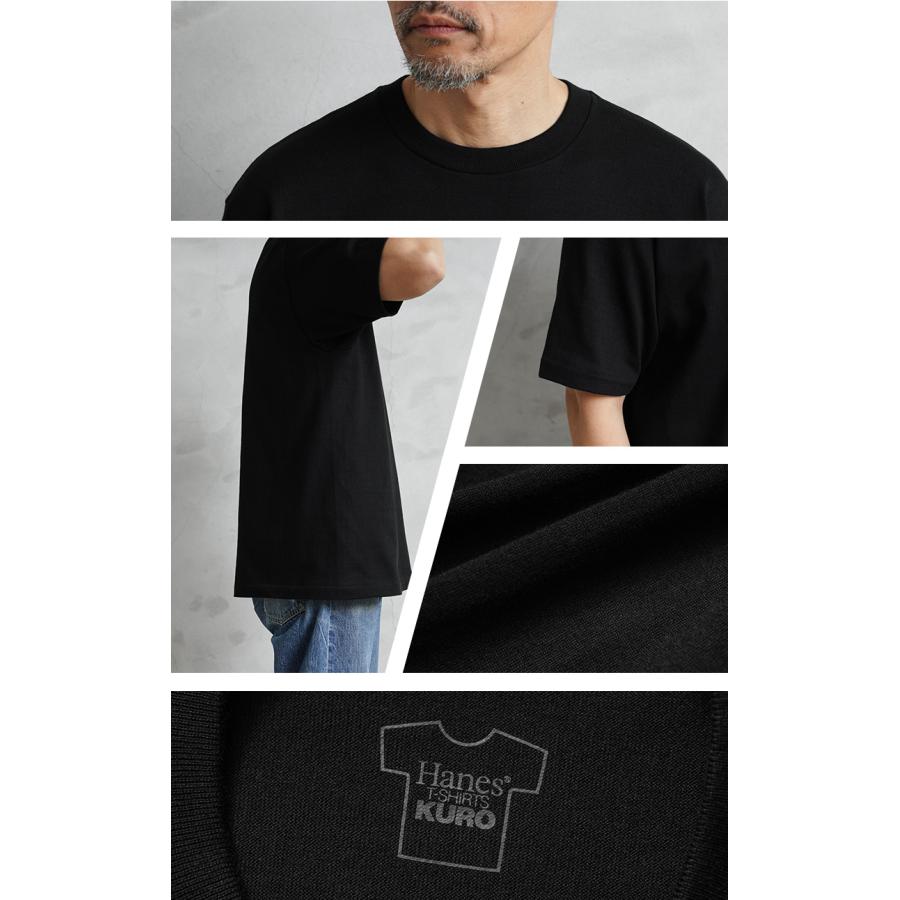Hanes 黒色 Tシャツ Lサイズ マドンナ Hanes ヘインズ HM1-B201 T-SHIRTS KURO クルーネック Tシャツ