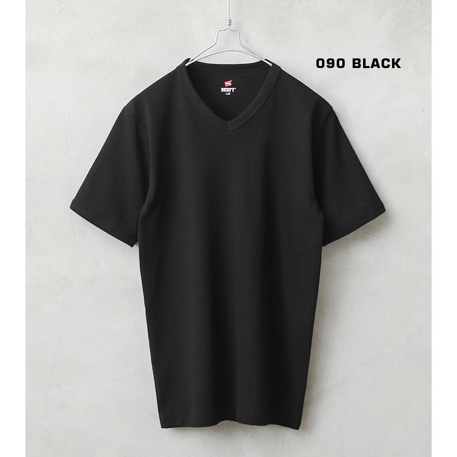 Hanes（ヘインズ） HM1-T102 BEEFY-T ビーフィー リブ S/S Vネック T