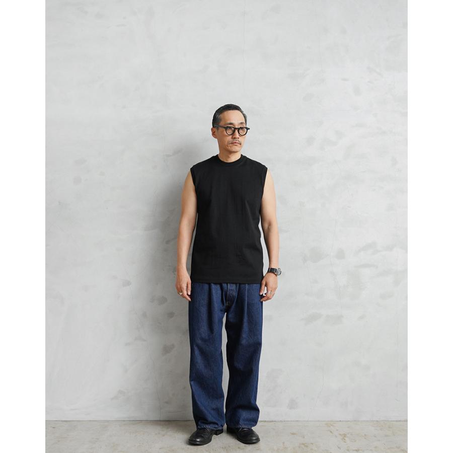 Hanes（ヘインズ） HM3-D202 Hanes T-SHIRTS KURO SLEEVELESS スリーブ