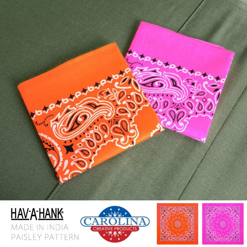 HAV-A-HANK（ハバハンク） MADE IN INDIA ペイズリーバンダナ ハンカチ
