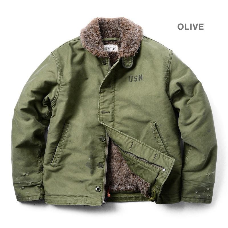 希少！美品！！ヒューストン USN ミリタリー デッキパーカー ナイロン L HOUSTON ヒューストン WAIPER別注 5N-1XVW 米海軍 タイト N-1