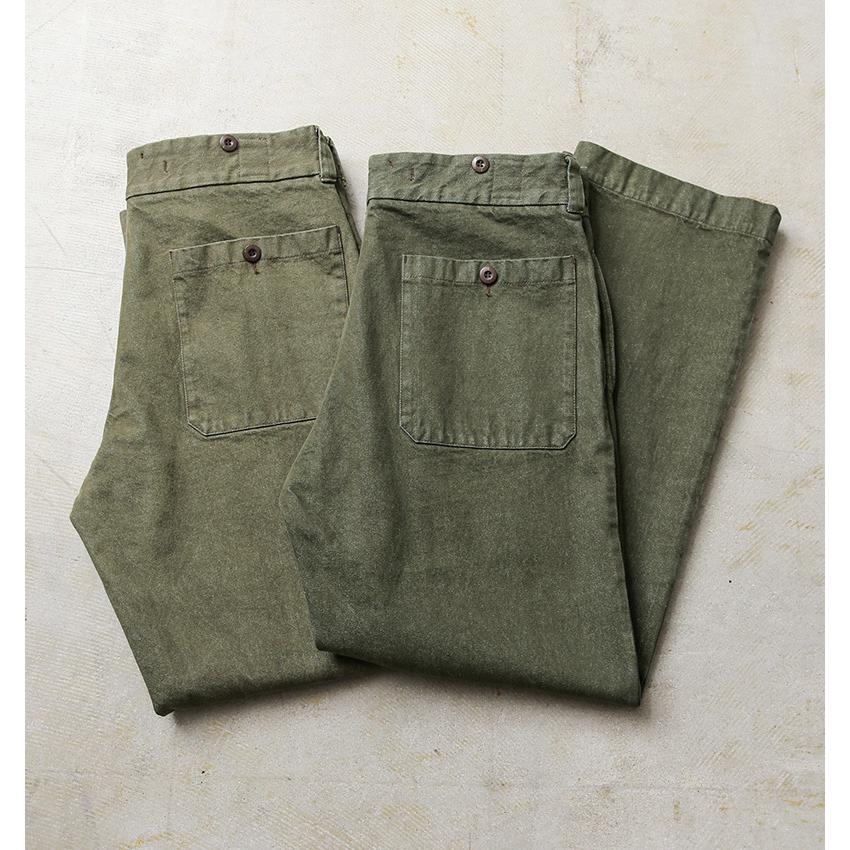 ヒューストン UK GREEN DENIM（グリーンデニム）トラウザーパンツ　L GREEN DENIM UK TROUSER PANTS ｜ HOUSTON-BOOK