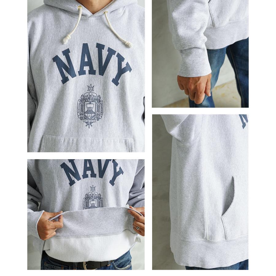 ヒューストン USNAVY ミリタリースウェット 染み込みプリント パーカー L HOUSTON / ヒューストン 22312 PRINT U.S. COTTON R/V HOODIE(U.S.NAVY