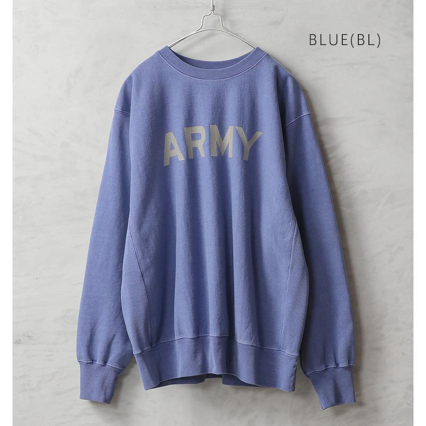 専用出品 HOUSTON ヒューストン 22344 PIGMENT DYE ARMY プリント スウェット