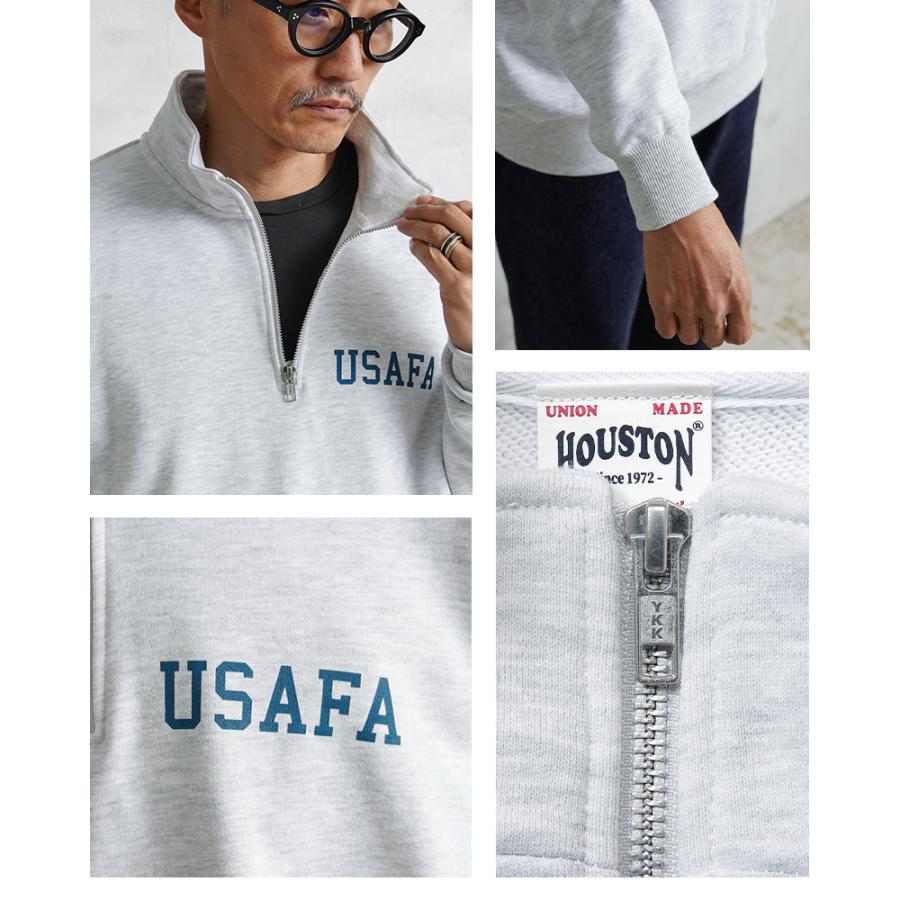 HOUSTON（ヒューストン） 22352 USAFA プリント ハーフジップ