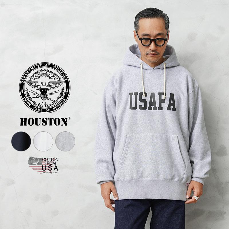 HOUSTON ヒューストン 22370 U.S.コットン USAFA プリント フーディー スウェットシャツ【R】 HOUSTON（ヒューストン） 22370 U.S.コットン USAFA プリント