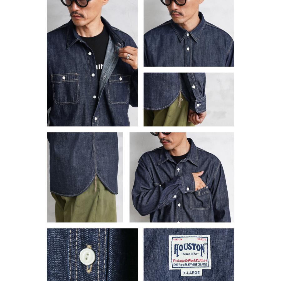 HOUSTON（ヒューストン） 40511 USA COTTON デニム ワークシャツ