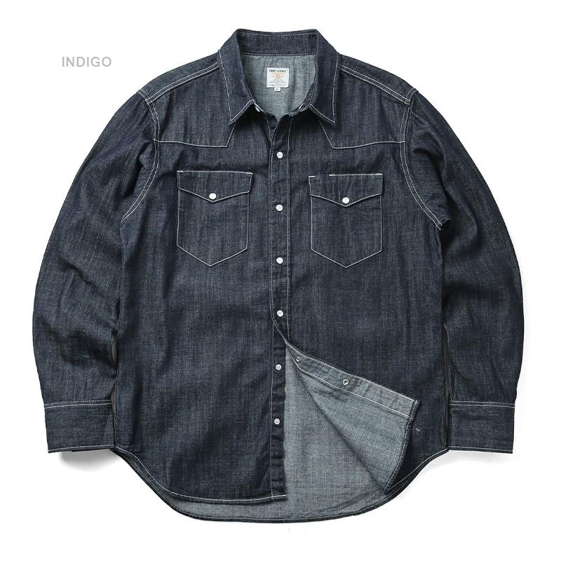 Houston ヒューストン Usaコットン デニムウエスタンシャツ メンズ 長袖 ワークシャツ デニムシャツ アメカジ ブランド 春 夏 新作 Houston ミリタリーショップwaiper 通販 Yahoo ショッピング