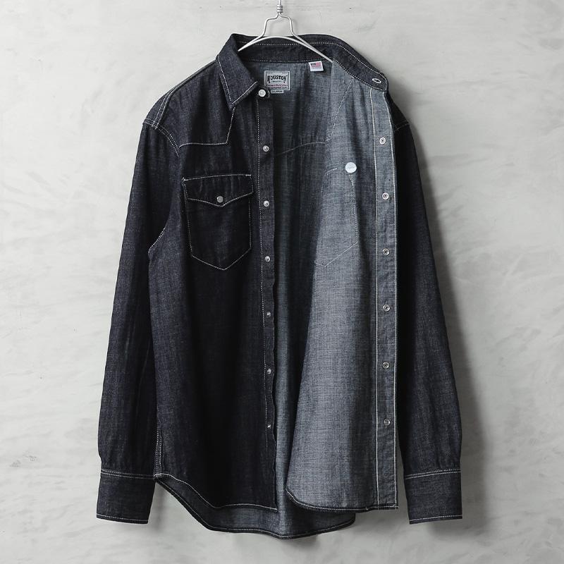 HOUSTON（ヒューストン） 40695 USA COTTON DENIM WESTERN SHIRT USA