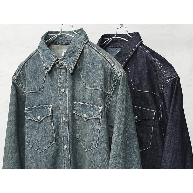 ウエスタンデニムシャツ HOUSTON（ヒューストン） 40695 USA COTTON DENIM WESTERN SHIRT USA
