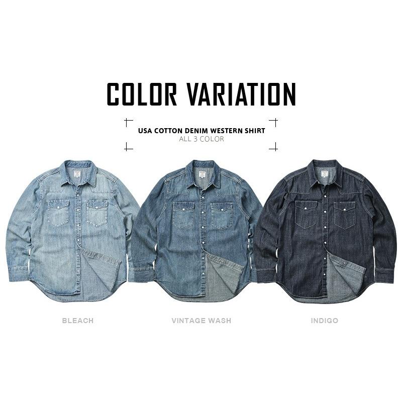 Houston ヒューストン Usaコットン デニムウエスタンシャツ メンズ 長袖 ワークシャツ デニムシャツ アメカジ ブランド 春 夏 新作 Houston ミリタリーショップwaiper 通販 Yahoo ショッピング