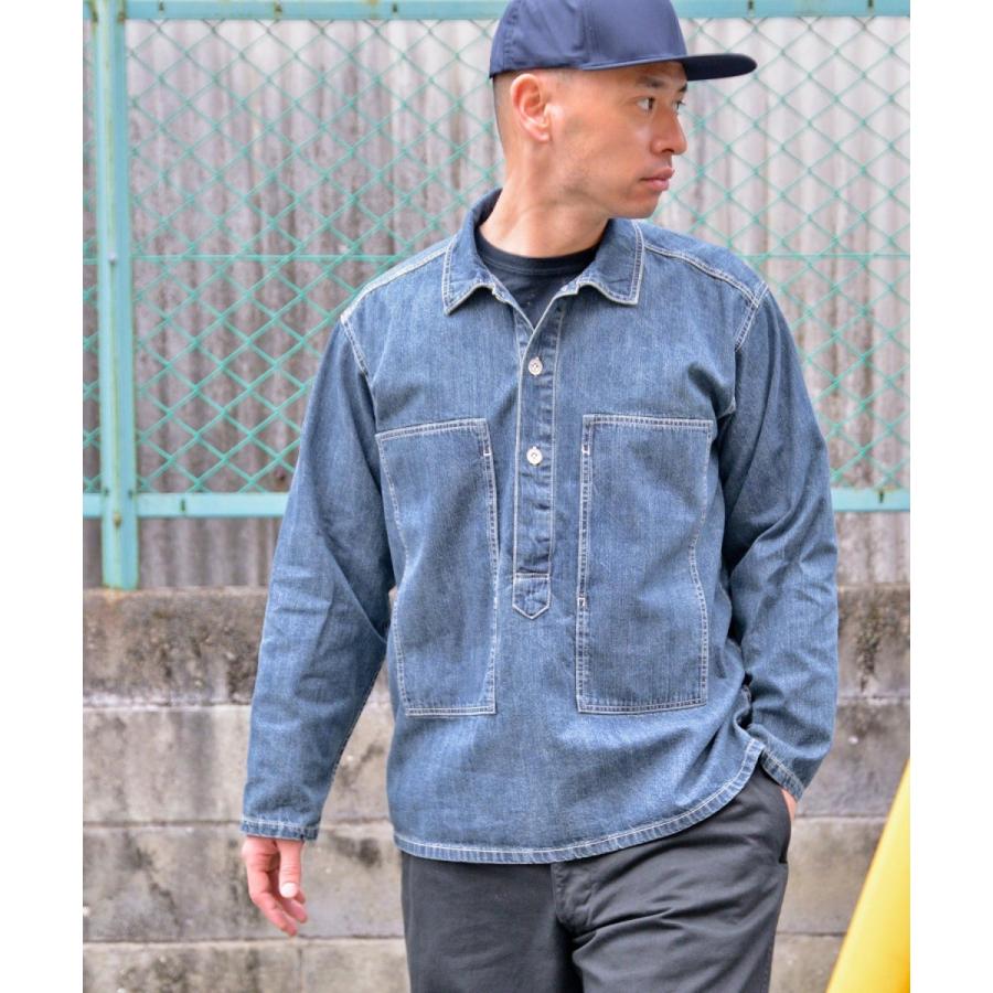 即日発送 T Houston ヒューストン Usaコットン デニムプルオーバーシャツ メンズ レディース トップス デニムシャツ ワークシャツ カジ ラッピング無料 Www Iacymperu Org